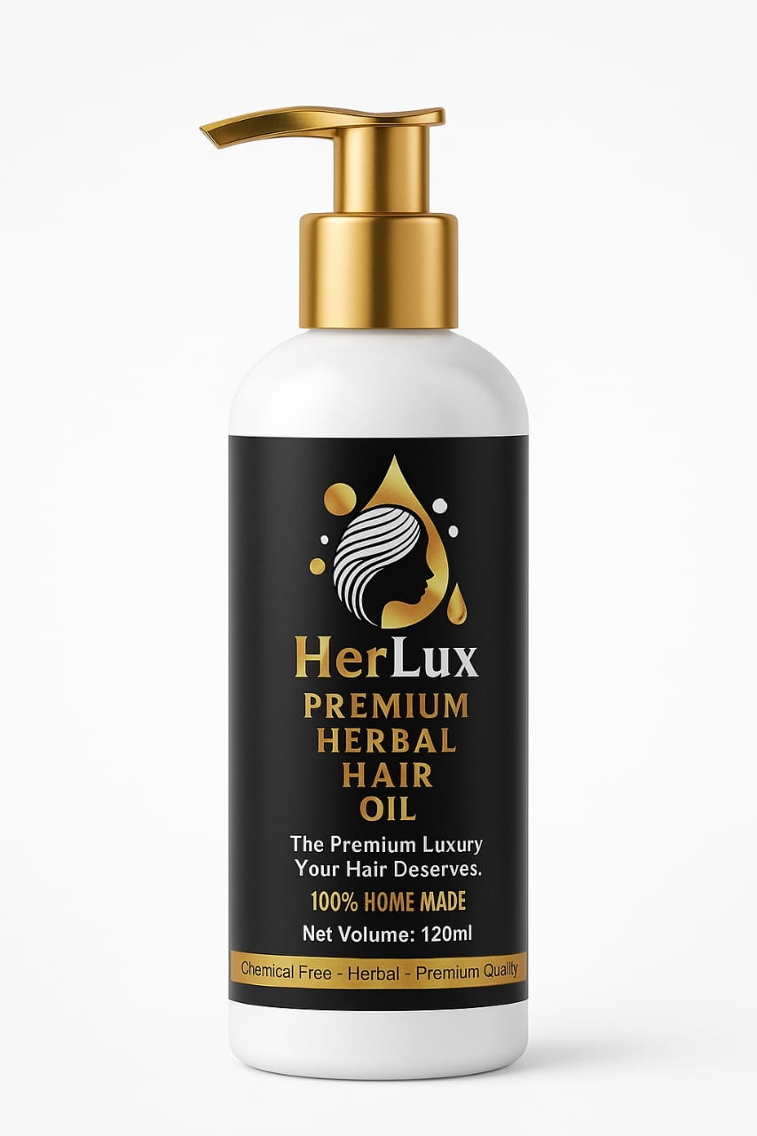 Herlux Premium Herbal Hair Oil – Natural Anti-Hair Fall (120ml)